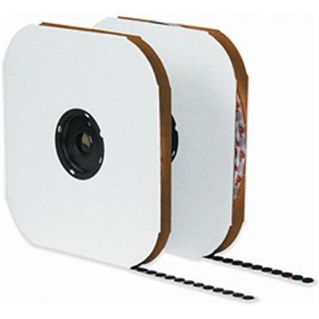 BOX PARTNERS Box Partners VEL127 .87 in.- Hook- Black Cloth Tie Tape- Individual Dots VEL127